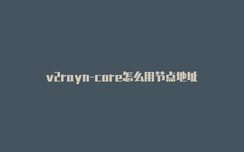 v2rayn-core怎么用节点地址