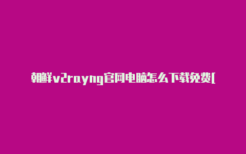 朝鲜v2rayng官网电脑怎么下载免费[可下载好多软件