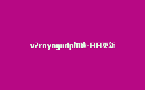 v2rayngudp加速-日日更新