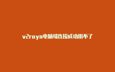 v2rayn电脑端连接成功用不了-v2rayng