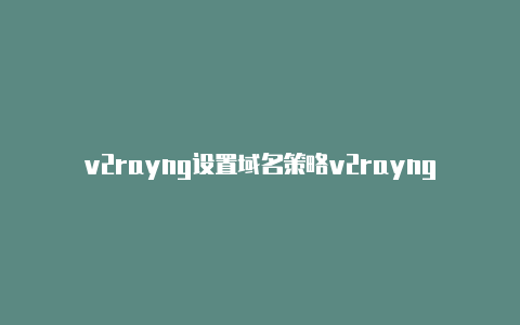 v2rayng设置域名策略v2rayng如何更新订阅-v2rayng