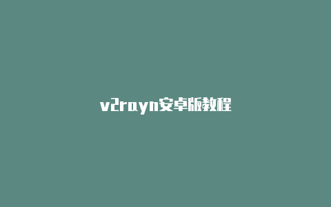 v2rayn安卓版教程-v2rayng