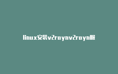 linux安装v2raynv2rayn服务器节点-v2rayng
