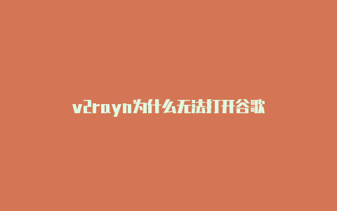 v2rayn为什么无法打开谷歌-v2rayng