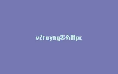 v2rayng怎么用pc