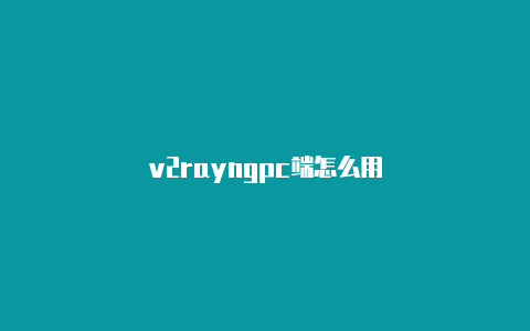 v2rayngpc端怎么用-v2rayng