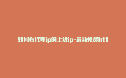 如何看代理ip的上级ip-最新免费http代理ip天天更新-v2rayng