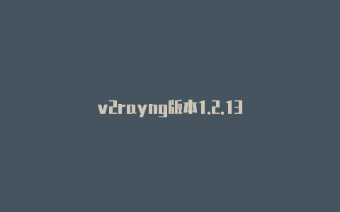v2rayng版本1.2.13-v2rayng