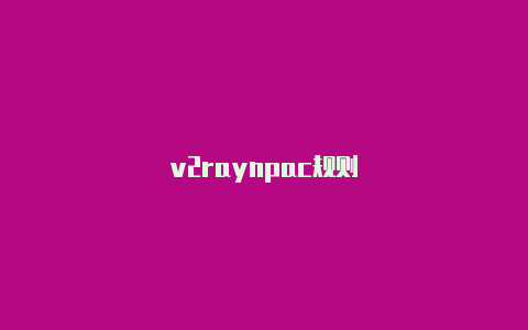 v2raynpac规则-v2rayng