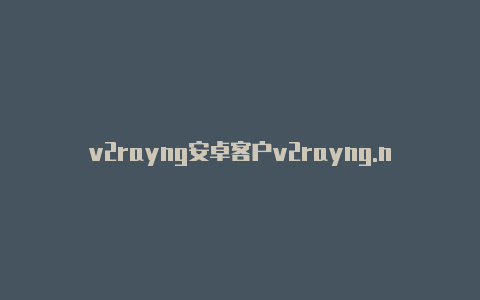 v2rayng安卓客户v2rayng.net端官网