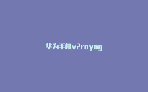 华为手机v2rayng-v2rayng